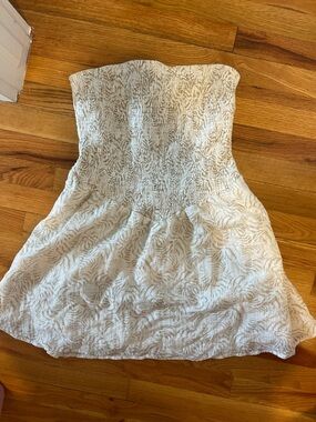 Universal Thread Cream Smocked Tube Dress
